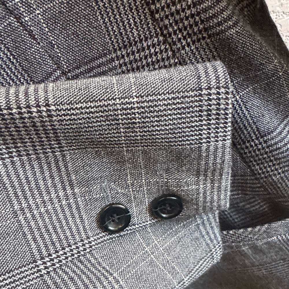 Forever 21 Women’s Size Small Glen Plaid Suit Blazer in Gray Job Interview Work - Picture 5 of 5